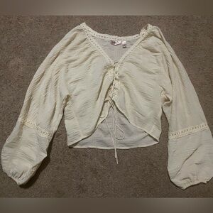 Willow & Root Lace Trim Blouse